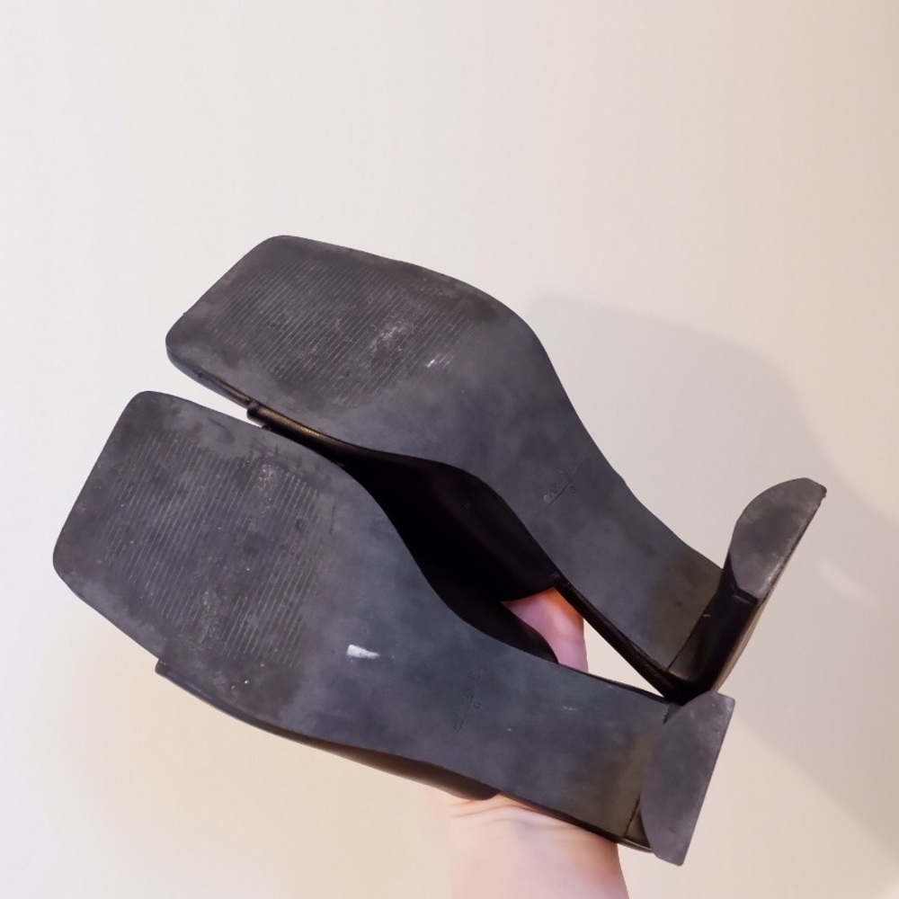 SOLD- OAK + FORT Peep Toe 90’s Inspired Mules - Picture 6 of 7